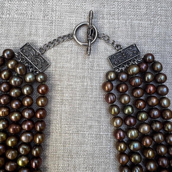 Four Strand Knotted Pearl Necklace - Picture 2 of 8